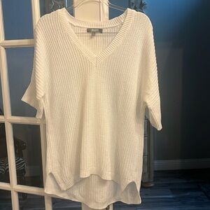 White Short Sleeve Sweater S